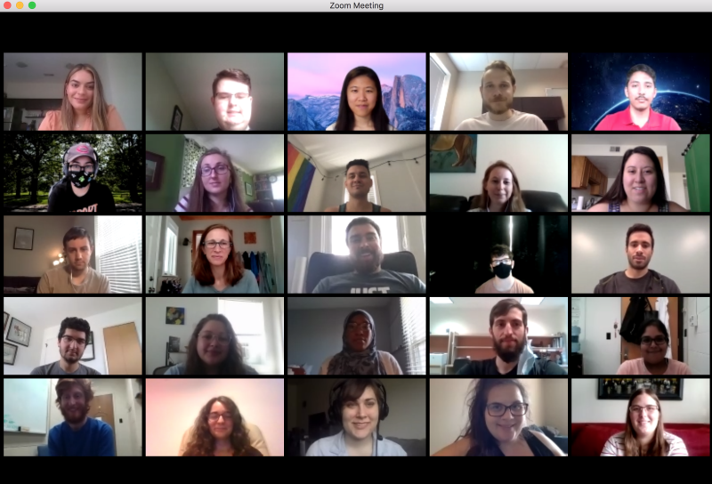 Screenshot of CMBP Trainees attending the Autumn 2020 orientation meeting on Zoom