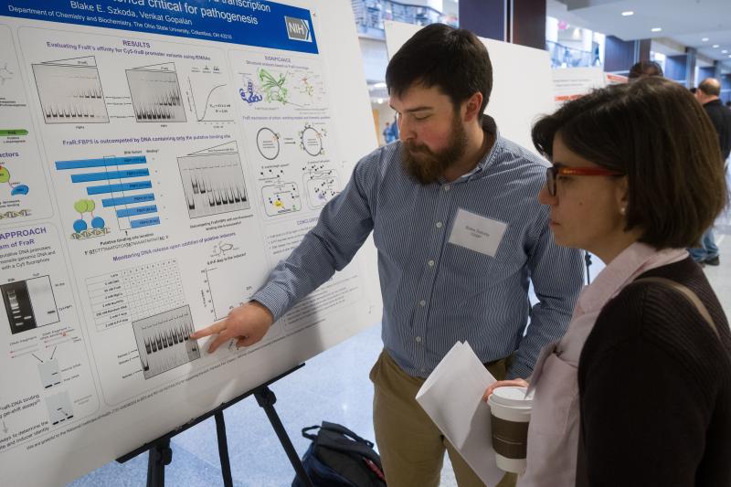 Poster presentation at the 2019 CMBP/Center for RNA Biology Symposium Picture from 2019 CMBP/Center for RNA Biolgy Symposium Poster Session