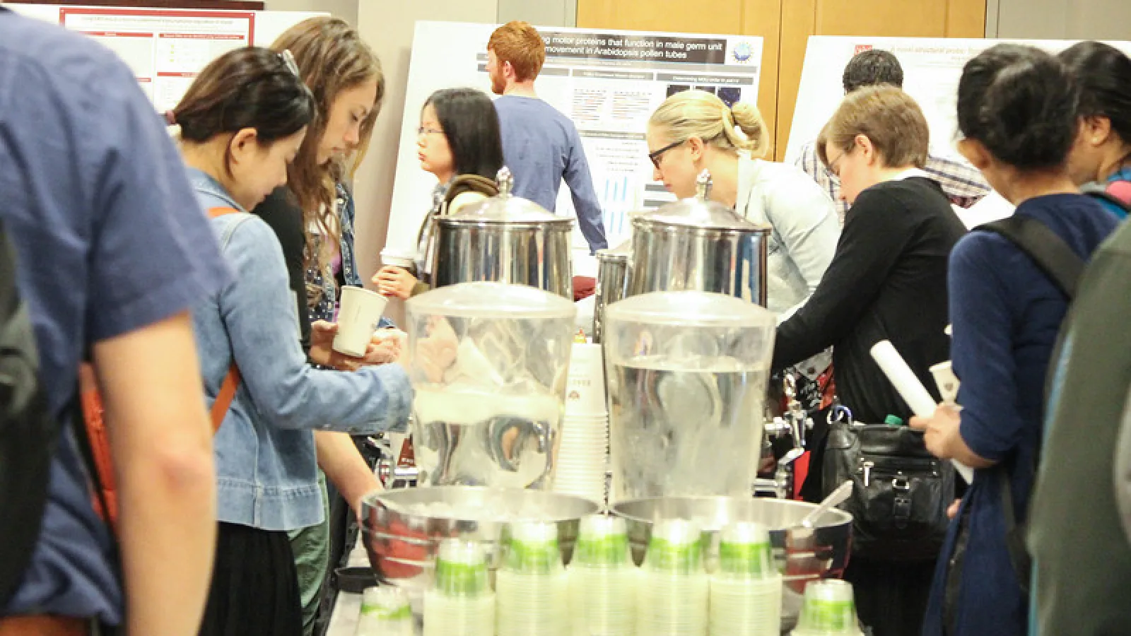 Participants enjoying refreshments at the poster session