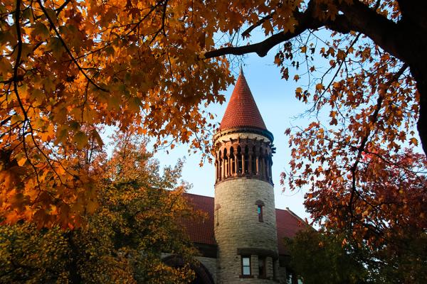 Orton Hall on OSU Campus during Autumn
